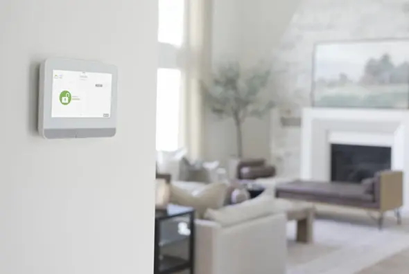 Smart alarm panel with built in glass break sensor for home security