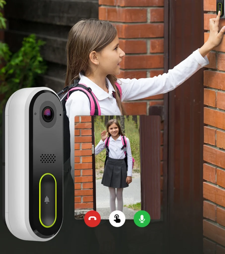 Smart doorbell with built-in two-way audio for real-time communication