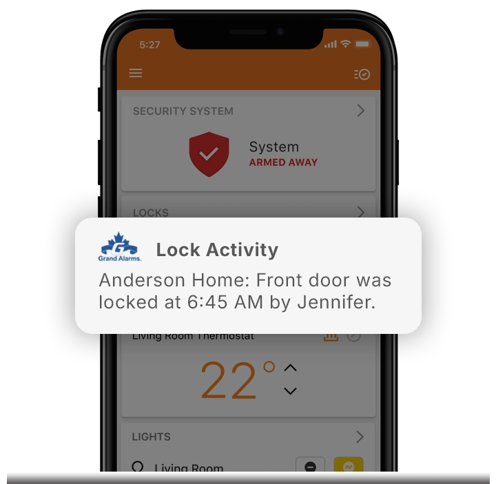 Instant alerts on door activity