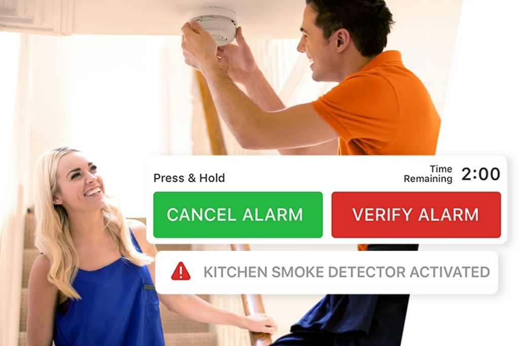 monitored smoke and carbon monoxide detection system in Oakville home with 24/7 emergency response