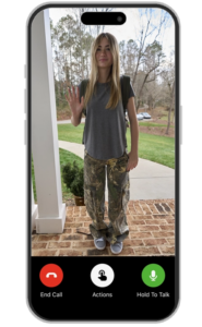 Video doorbell camera showing a child arriving home safely at an Uxbridge house