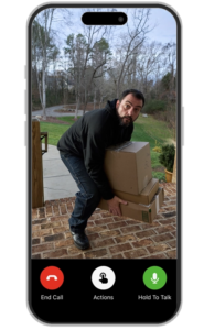 Video doorbell recording an unexpected visitor at the door of an Oshawa property
